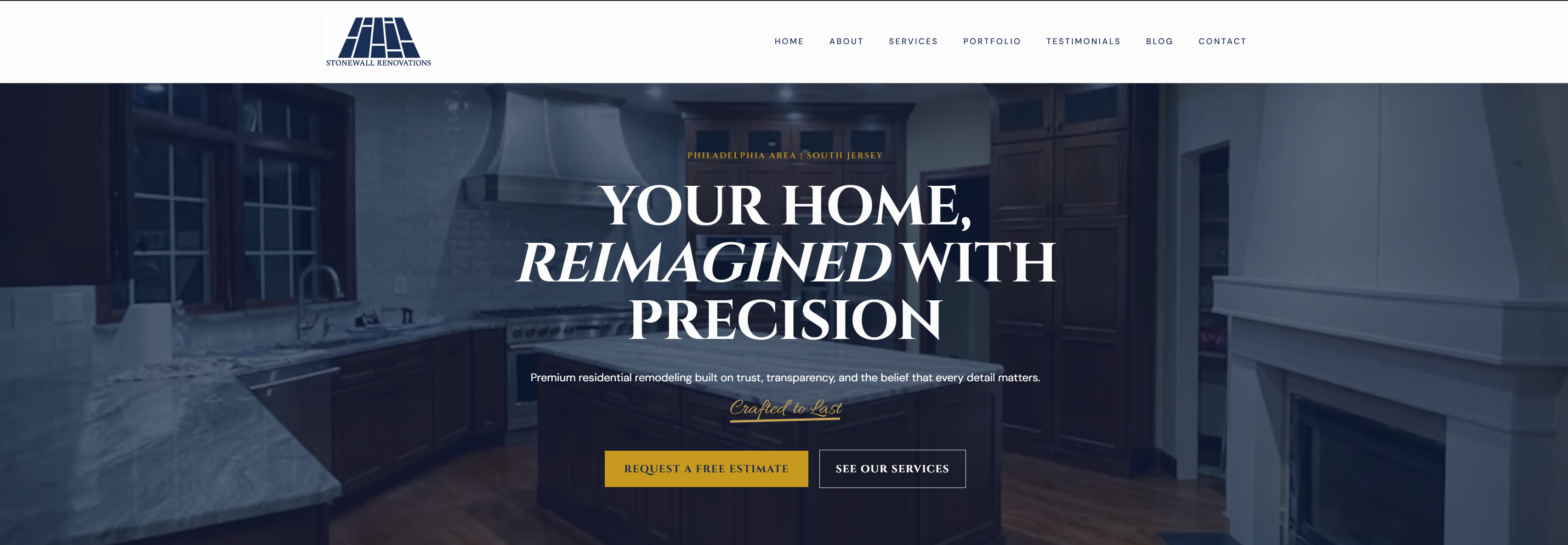 Stonewall Renovations website redesign